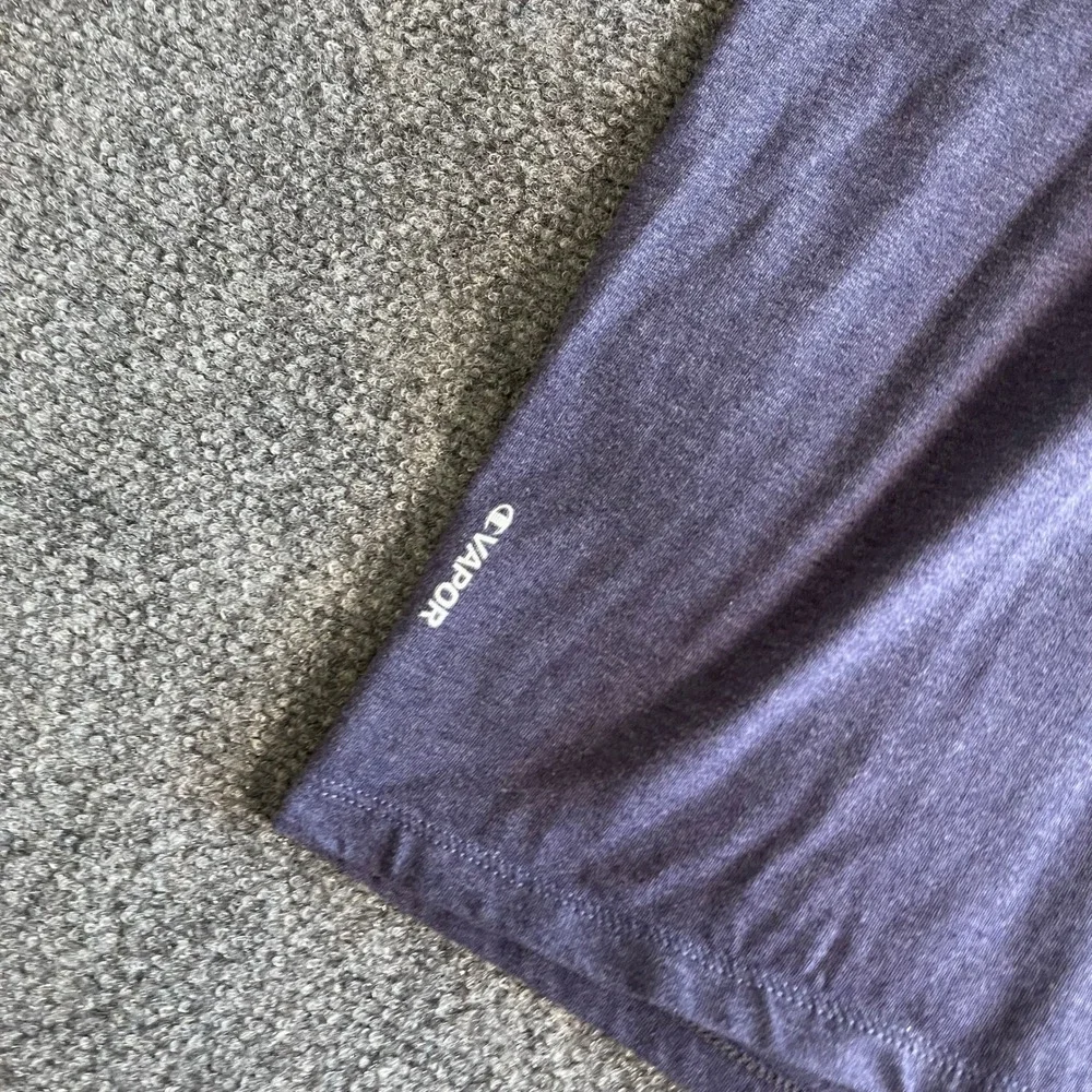 Champion Vapor Cotton Mens 2XL Heather Navy Blue Short Sleeve T-Shirt Activewear - Picture 2 of 7
